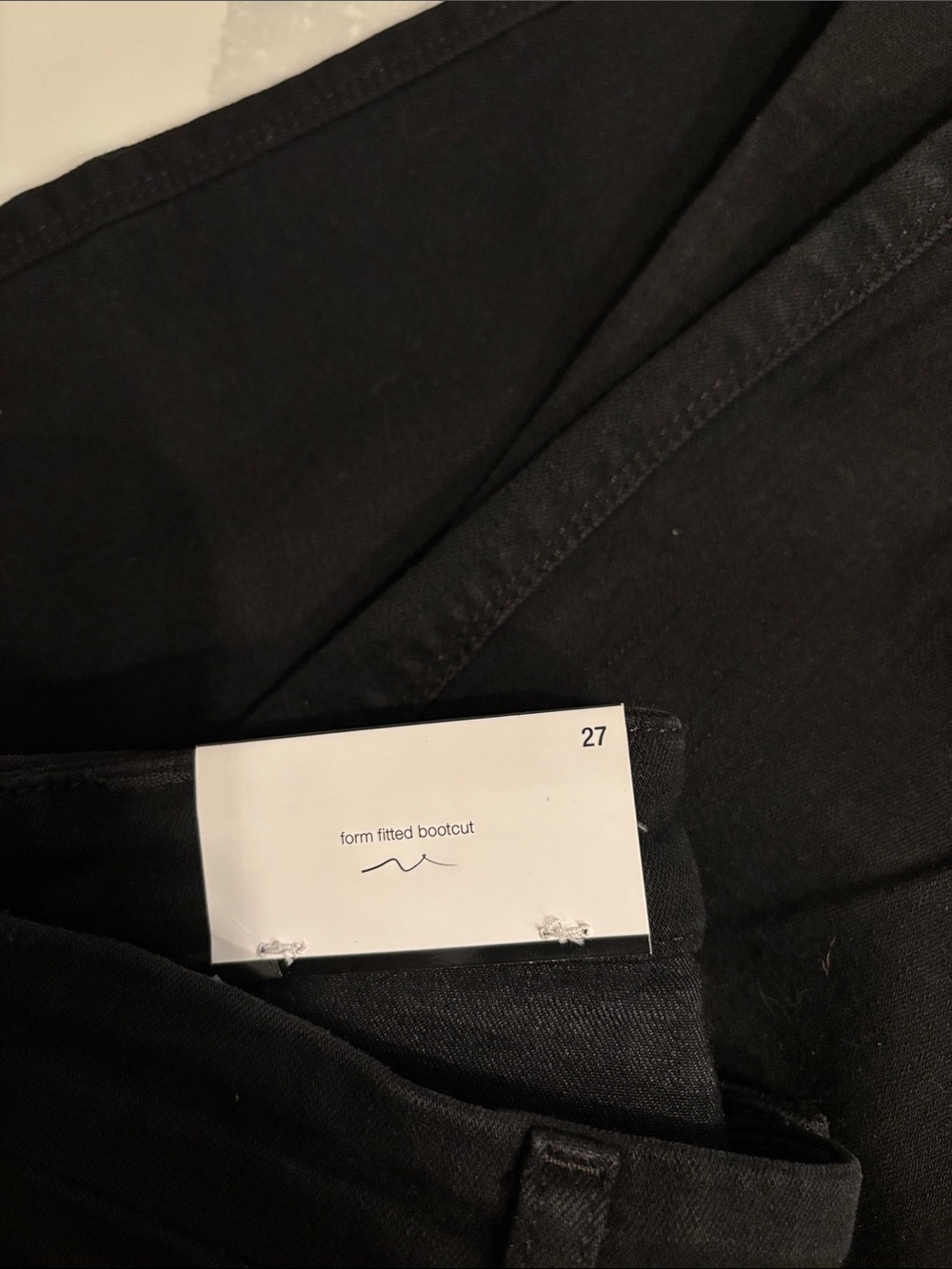7 For All Mankind Karah Form Fitted Black Bootcut Jeans - Picture 3 of 3